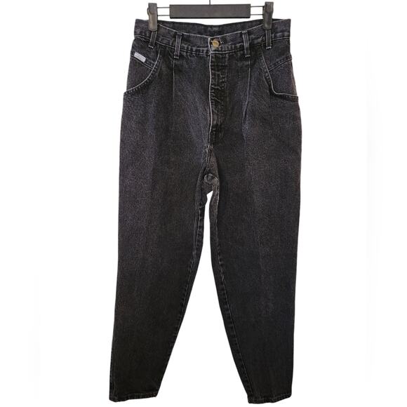 Vintage 80s 90s Bareback Chic High Waist Taper Jeans 14 - Picture 1 of 6